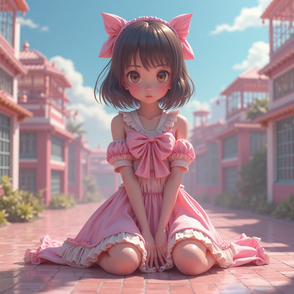4K, master piece, best quality, Kawaii, cute, sfw, sylveon, hioshiru, goth frilly dress, bob cut