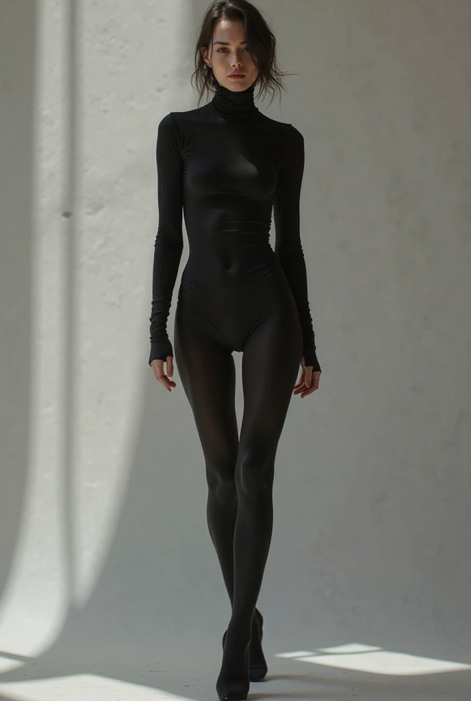 girl in black tights