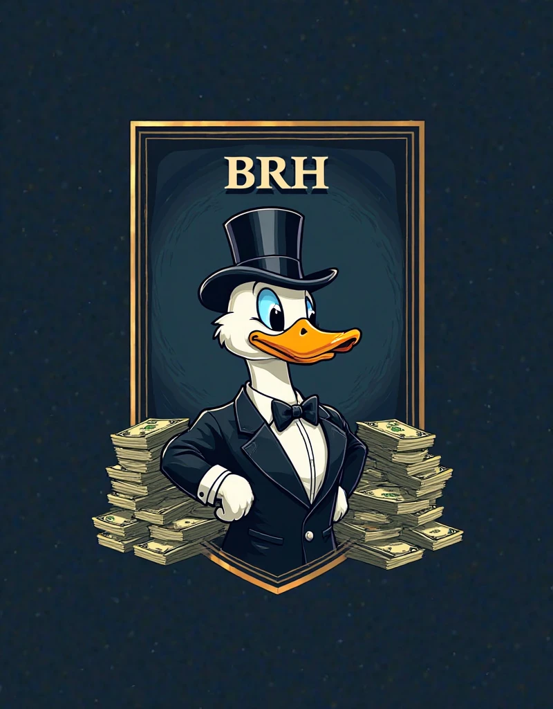 Create an Eagle using sunglasses and a suit, with a king&#39;s crown with the acronym FB and a large text below “Millionaire Eagle” with a cigar in its beak Image dimensions in square