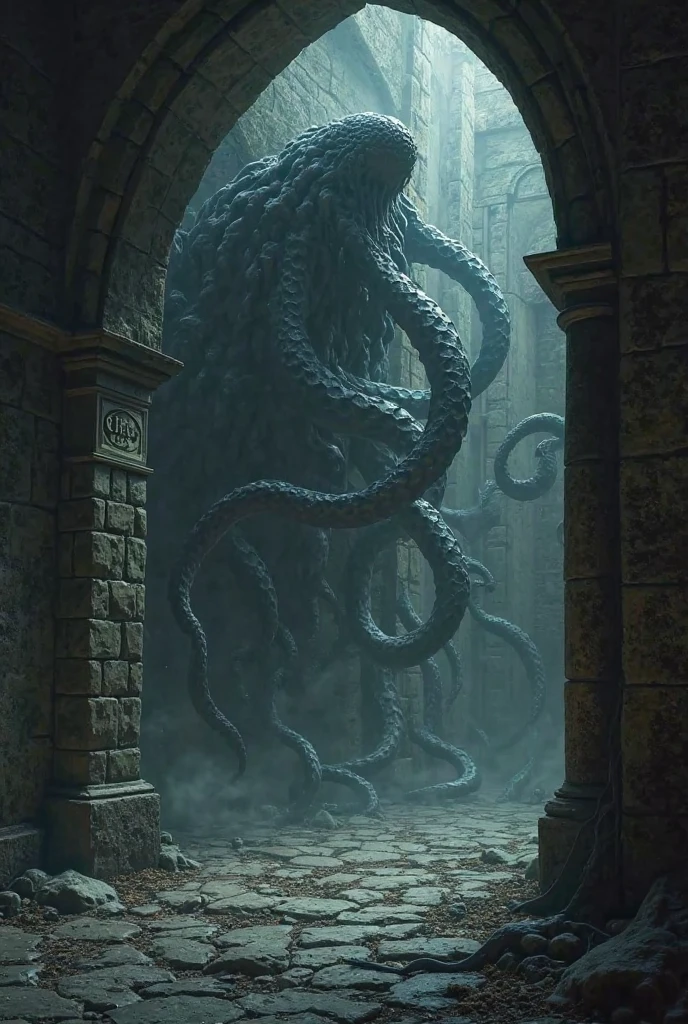 In the dungeon，Rough，Covered with tentacles, tentacles around, many tentacles, Fine details，Bound by tentacles，Tied by tentacles，被中出，In drooling，Crying，teens girl