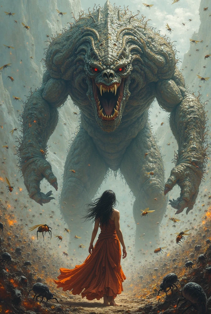 A woman controls millions of insects and makes them attack a huge ...