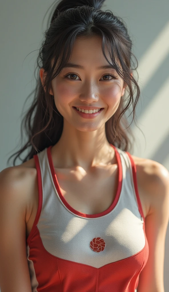 (masterpiece: 1.3), (8k, Realistic, RAW Photos, Highest quality: 1.4), A beautiful 20-year-old Japanese campaign girl, Ultra Detail Face, Eye on the details, double eyelid, Sharp focus: 1.2, Beautiful woman: 1.4, Highest quality, masterpiece, Ultra-high resolution, (Realistic: 1.4), Ahegao, Shining Sweat, thin, mini skirt, Shining Sweat, thin, Serious expression, smile、At the beer campaign venue, ((Perfect beauty)), Slim legs,front, Mid Shot, Slim legs, Slim thighs, High heels, Budweiser costume,