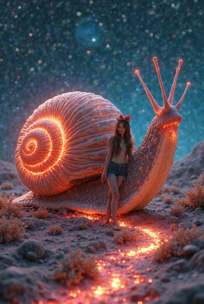 photo raw, hyperrealistic, hyperdetailed, cute weavy brown hair busty young woman, cotton dress, tan lace stockings, pumps shoes, walking through (sand desert), many [pink:red] (tentacles:1.4) that look like cactus in desert, (night moon and star), (front view:1.3) <lora:more_details:1.3>