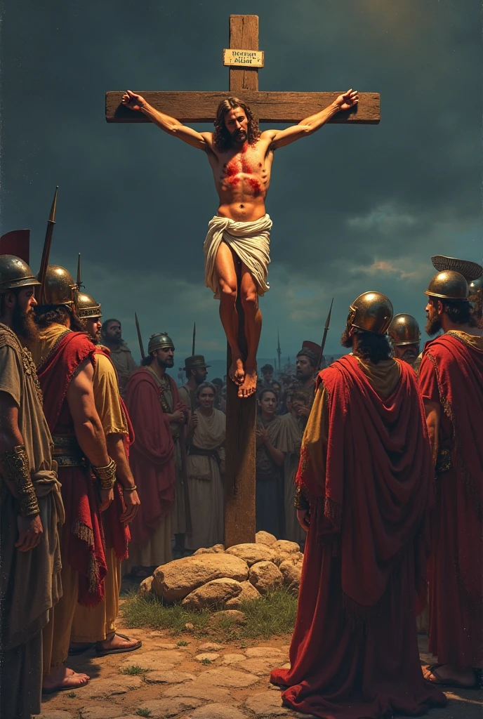 Jesus Christ being Crucified 
