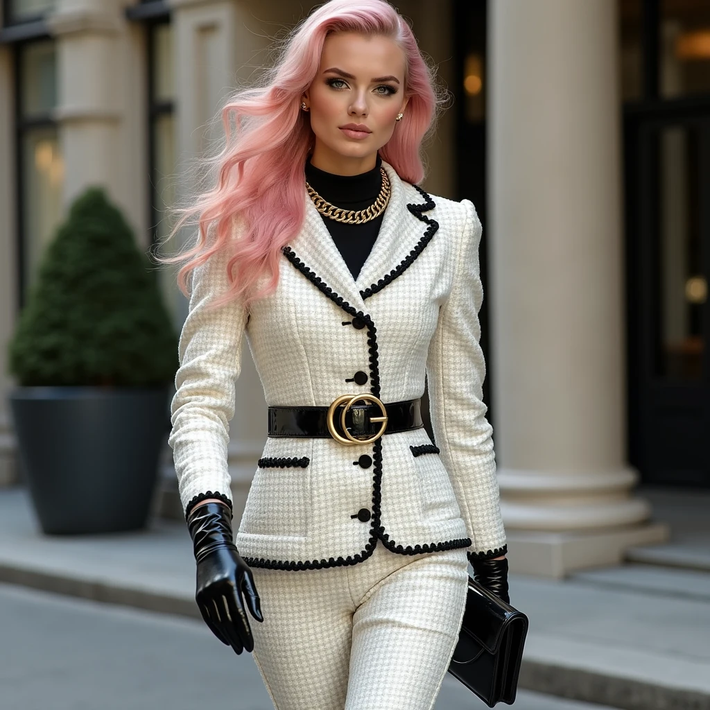 the Netherlands, <lora:DaphneGroeneveld:1> Daphne Groeneveld, a dutch model, posing on the barricades for women's rights, high-necked clothing, professional lighting, year 1830 styling, professionally color graded Fuji DSLR, tack sharp, fashion shoot, tack sharp