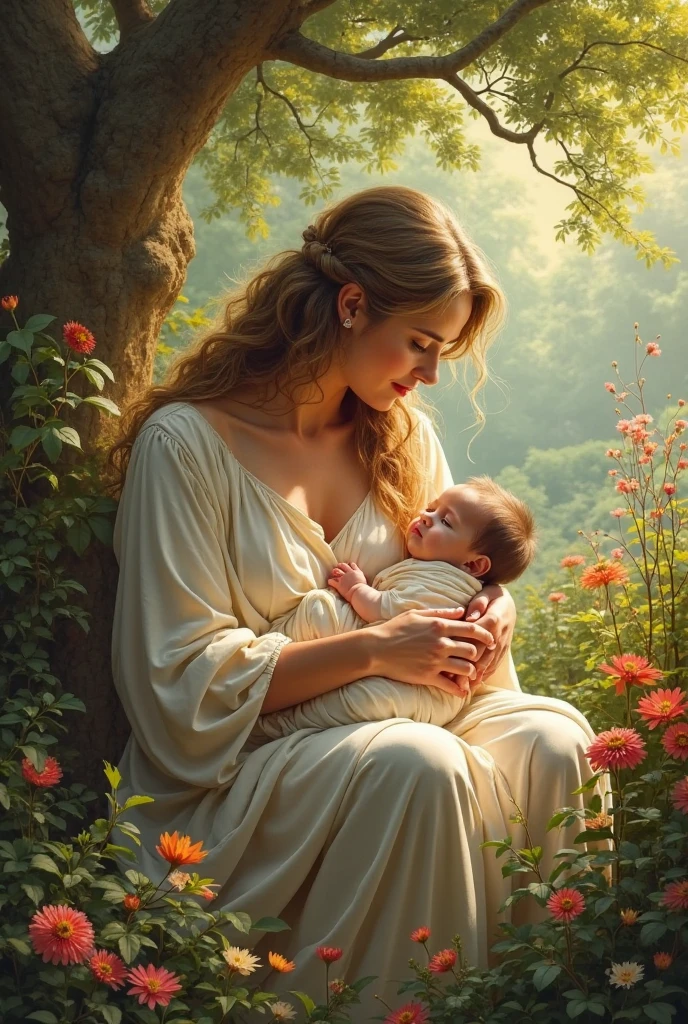 A tree and the birth of a baby