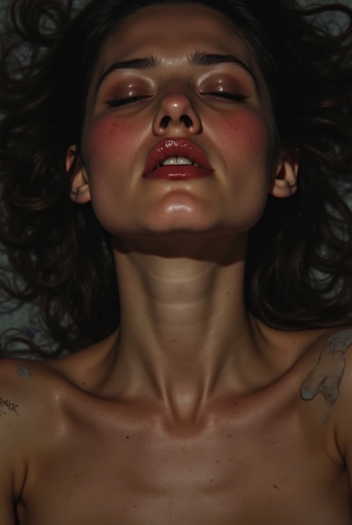 ((scarlett johansson)), dark forest, brown long hair, big breasts, thick thighs, white panties, pulling panties up, skinny chubby, (((she is brutally hit in the cheek:1.2))), (((hit in cheek:1.2))), (((woman body view:1.2))), ((panty))), (((women hit with sticks))), (((cheek deformed by the violent stick impact:1.2))), (((sweaty skin))), (((beaten by violent skulled men:1.2))), (((close up view))), (((fast stick hit movement effect against her cheek:1.2))), (((surrounded:1.2)))