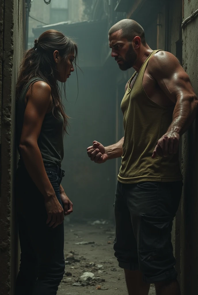 Man oppressing woman 