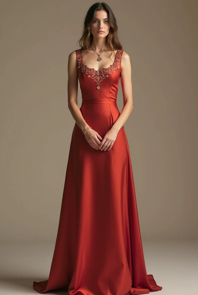 Masterpiece, 1 Girl, Beautiful Face ((((A Chinese-inspired dress featuring lace elements at the neckline and cuffs, a traditional moire pattern, details including pleats, embroidery and beads. The fabric is silk and crepe))),(((red Ballgown Dresses))), ((with bows or flowers at the waist or neckline)),(Full Body:1.5),(cute face:1.3),(huge breasts:1.3),(long blonde hair:1.3)
