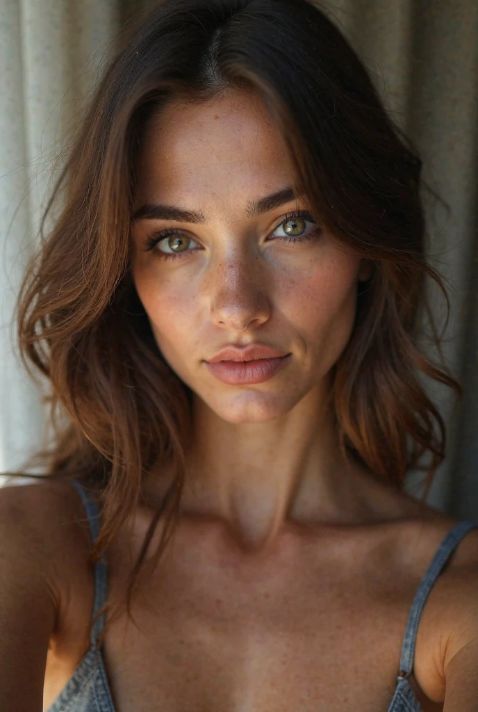 photo of woman, textured skin, dark redhead hair, lower body, extremely detailed green eyes, beautiful face, detailed natural skin with pores, sitting on sofa, wearing black lingerie, on all fours, very busty,,,,,,,, perfect eyes (ectachrome), golden hour, cinematic lighting, (hazy filter, film grain:1.2). 8k, highly detailed, detailed skin texture, natural skin texture, perfect eyes, perfect iris, high detail eyes, detailed iris, detailed cloth texture, perfect eyes, detailed eyes, (high quality, best quality:1.3), Extremely high-resolution, film grain, dslr, Kodak Portra 400 camera f1.6 lens, 35mm, Fujifilm Superia Premium 400, Nikon D850