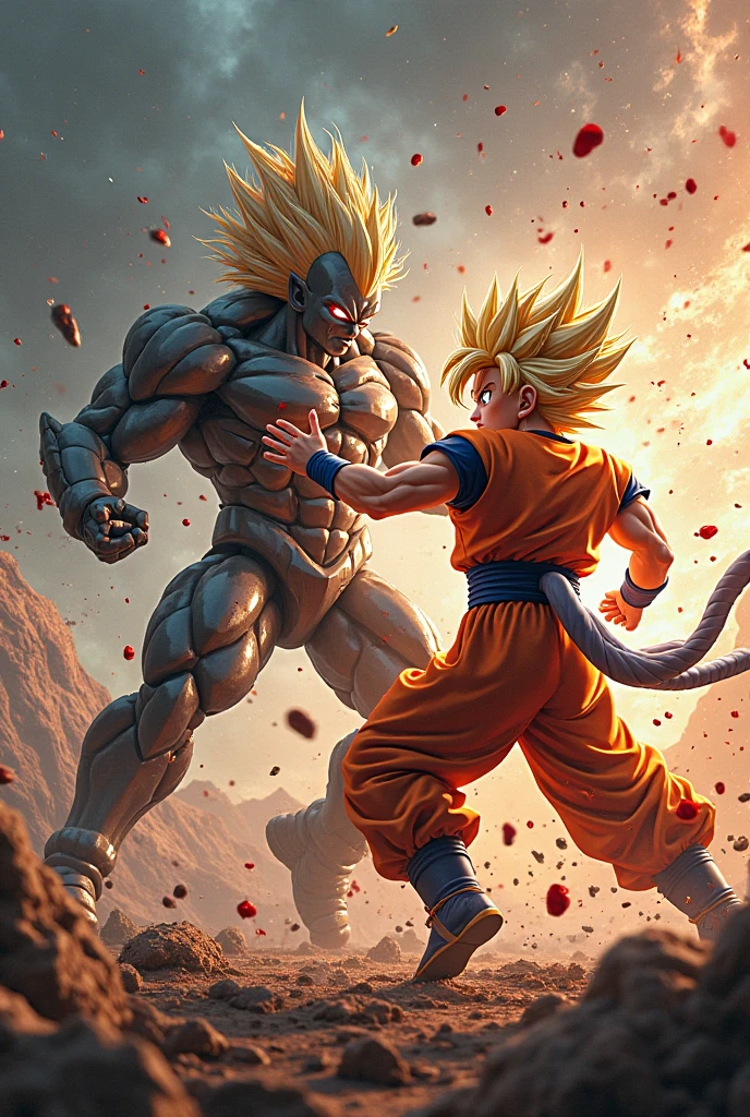 Make a fight between Goku from dragon Ball z and Godzilla --auto --s2
