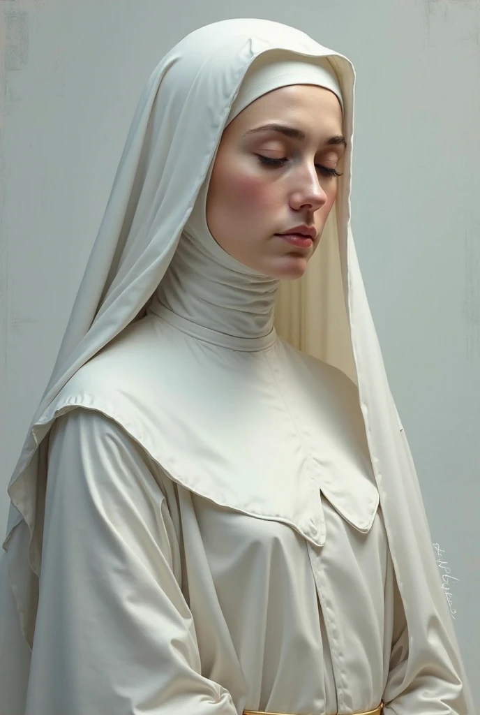 beautifully、A chaste nun, whole body
