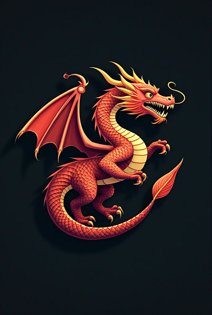 A logo of a red dragon 128x128 pixels