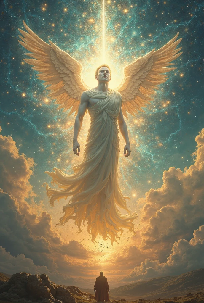 (photorealism:1.2), creative magic of the divinity of the father, the son and the Holy Spirit, being one with the human being