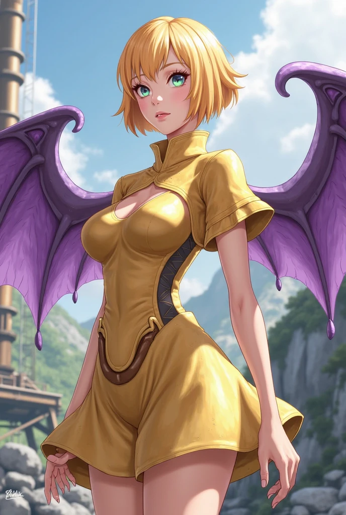 lunna + Girl Luffy moicano espetado hort raspado baixo molhado brilho mechas yelow blue gold luz hair dragon horns, raios hair, silver Rinnegan eyes fair ice buferfly no ar, patterned Asas Angel face tatuagem de fênix em volta dos olhos head raised elegant standing stunning beauty, pure perfection night On the fire lobo in, desert depth of field, staring at the camera, two-dimensional desenho a lápis 8b giz de cera em grafite perfeito riscos fortes style
