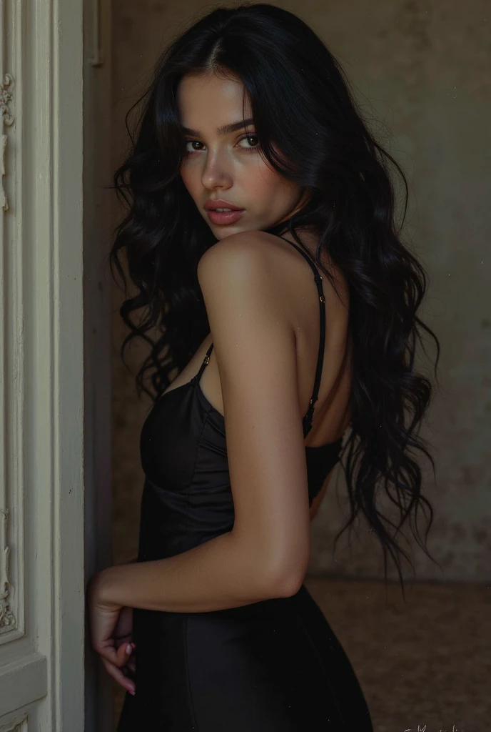 with sexy mini skirt, only fans, naked, image with provocative lingerie, naked, sex, Best Quality, masterpiece, ultra high resolution, (Photorealistic:1.4), raw photo, (Genuine leather texture:1.3), (film grain:1.he lives, very wide shot, narrow waist, , Whole body , dust, Tyndall effect, darkness (Expression), big buttocks, (en ducha naked mojada), 1 girl, beautiful detailed eyes and face, (medium sized breasts), seductive pose, caribbean, woman, cute, Young, high quality, Photorealistic, realistic human strong jaw , big Cheekbone, green eyes with hints of brown, hyperdetailed photography, soft light, ultra high res , in a dramatic pose, adding mystery and sensuality, brown light skyn, long curly black hair