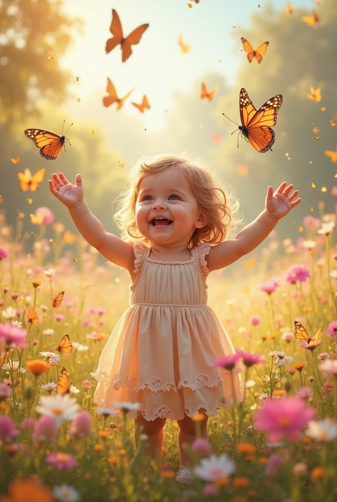 Girl age 3 years realistic