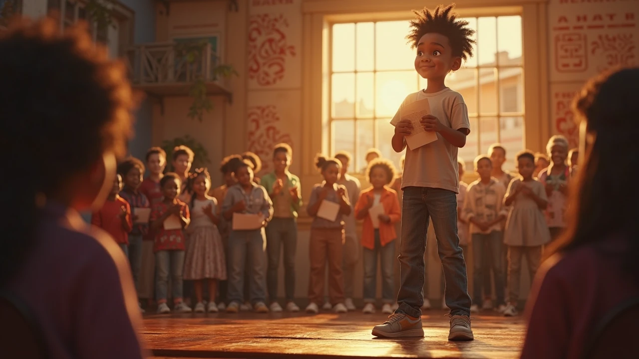 A white boy doing racism to a black child
