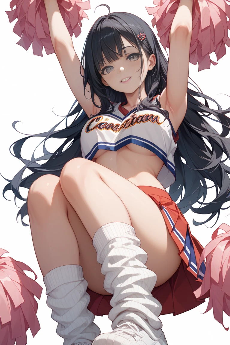 top-quality、hight resolution、ultra-detailliert、​masterpiece、Raw photography、realisitic、Photorealsitic、extremely delicate and beautiful、finely detail、Textured skin、in hotel 、japanese、22 years old woman 、(((woman is cheerleader wearing cheerleading uniform,)))、woman upskirt and Showing pink panties,detailed panties,detailed frilled panties showing 、tall、,sweat,wet skin,((1boy)), beautiful, masterpiece, best quality, extremely detailed face,perfect lighting,penis, (((sex))), , 8k uhd, dslr, soft lighting, high quality,detailed skin,blurry,from below pov, (having sex:1.3) , (vaginal, sex:1.3) , (spread legs) , (solo:1.2),smile,lying down on the bed,laying on the bed