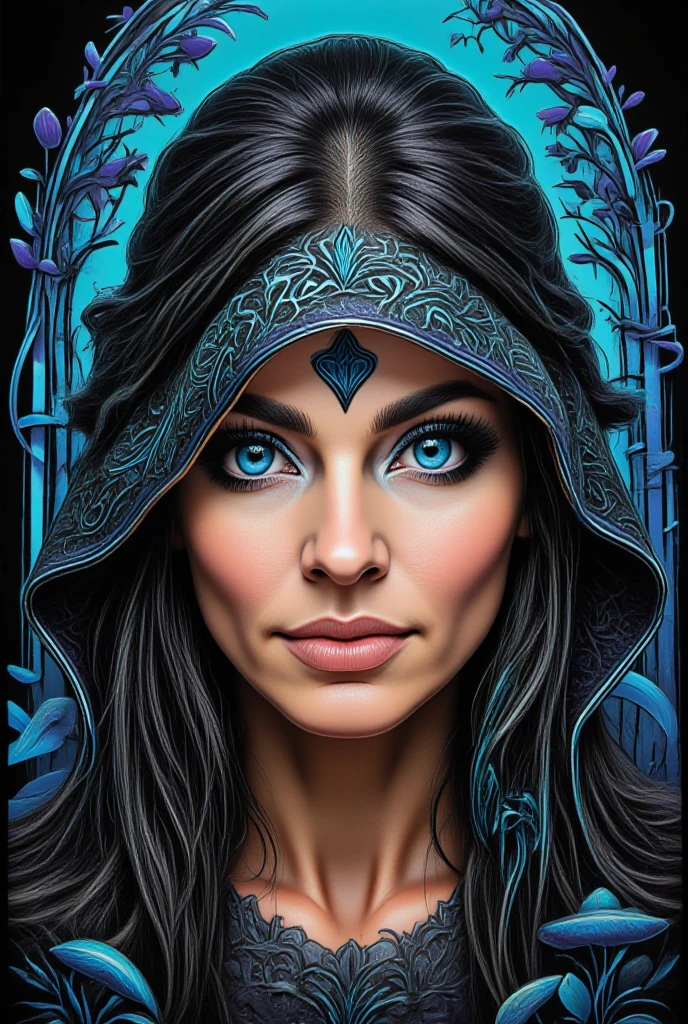 Photorealistic 4D full hj anime digital painting, modern girl Sasuke Naruto big eye mel brilhantes + Arlequina Devil fênix negra with the image of a silver Lion in a pleasing mix, taking inspiration from detailed forms of, dressed in an illustrious black dark jaketa Hood Black  enhanced by the artistic styling of artists like Jose Royo, Boris Vallejo, Julie Bell, Carne Griffiths, Benedick Bana, Brian Froud, Eric Wallis, combines the mystique of fantasy