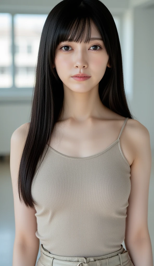 ((Beautiful woman,Full nude body shot,Long Hair,Simple background))