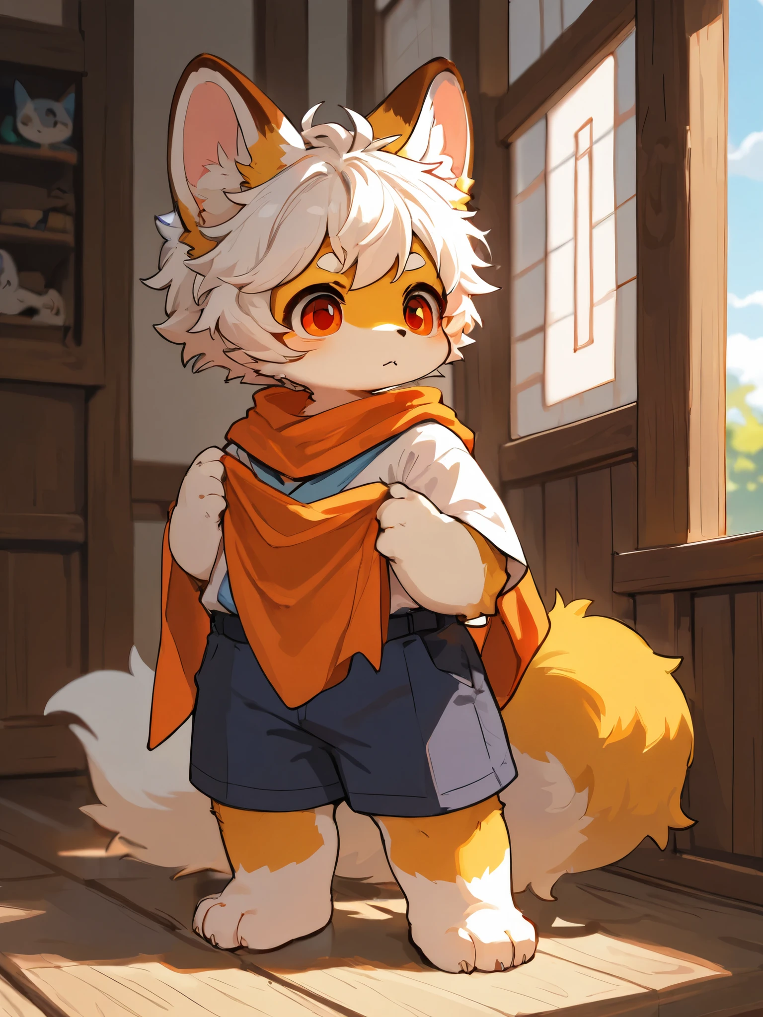 kemoshota, best quality,best resolution,(fluffy anthro furry :1.6),(young :1.6), dog shota, dachshund, albino white fur, naked, heavy breath, plenty drool, dynamic angle, 6 year old boy,Masterpiece,cub,best resolution, white hair boy, ears, tail, pubic fur, sweating, full face blush, naked towel, Solo, kemono, blushes, look at camera, smile open mouth, standing on mouth, view from mountain, cloud fog background, sunrise time, tony tony chopper, beautiful contrast of light and dark, tiny small flaccid phimosis