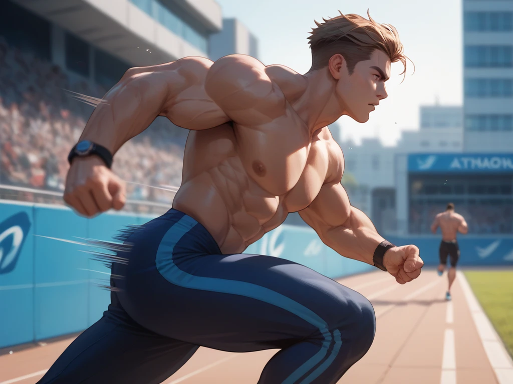 (RTX_soft, RTX_pt:1.3), score_9,score_8_up,score_7_up, 1boy, male, solo, blonde_hair, jogging, sportswear, abs, muscles, shorts, blender, 3d <lora:DI_RTX_on_pony_diffusion_v6:1.0>