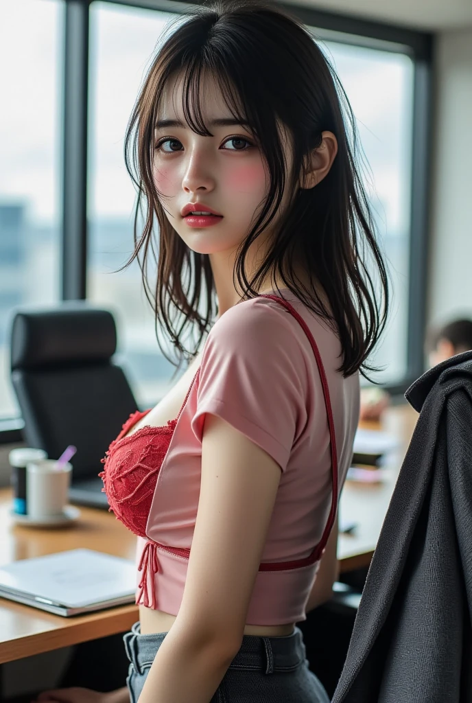 physician, 50 years old, hyperdetailed face, Detailed lips, A detailed eyes, double eyelid, black bob-shaped hair, (manteau blanc, light purple blouse, brown tight mini skirt), ((examining a patient in a hospital examination room)), ((glamorous body)), ((huge breasts)), perfect hand, Perfect fingers, perfect chest, Perfect fit, perfect bodies, face perfect, Perfect image realism, background with:((Hospital examination room)), In-depth background, detailed costume, Perfect litthing, Hyper-Realism, Photorealsitic, 8K maximum resolution, (masterpiece), highly detailed, Professional