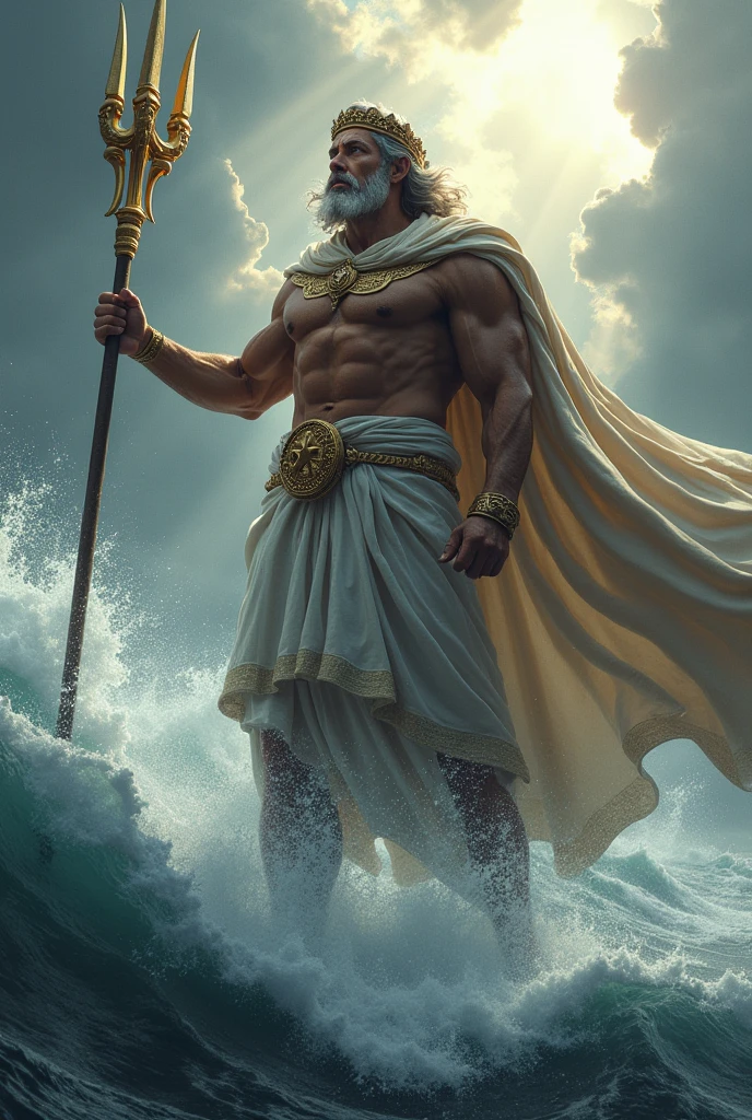 Le dieu grec poseidon dans le stade vélodrome de Marseille