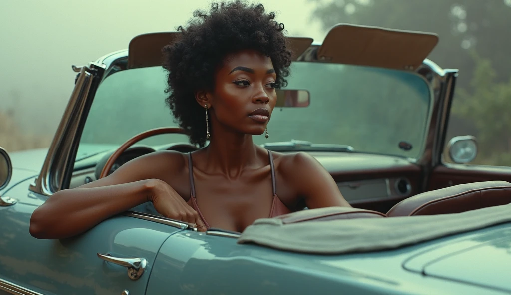 color photo of 2 UK single mom with nice figure,
casual attire, sitting on the bonnet of a classic car,
natural, realistic portrait capturing her essence,
camera settings: iPhone 12 Pro, VSCO Cam app, portrait mode, outdoor lighting,
directors: Greta Gerwig, Barry Jenkins, cinematographers: Rachel Morrison, Bradford Young, photographers: Annie Leibovitz, Mark Seliger, fashion designers: Prada, Michael Kors