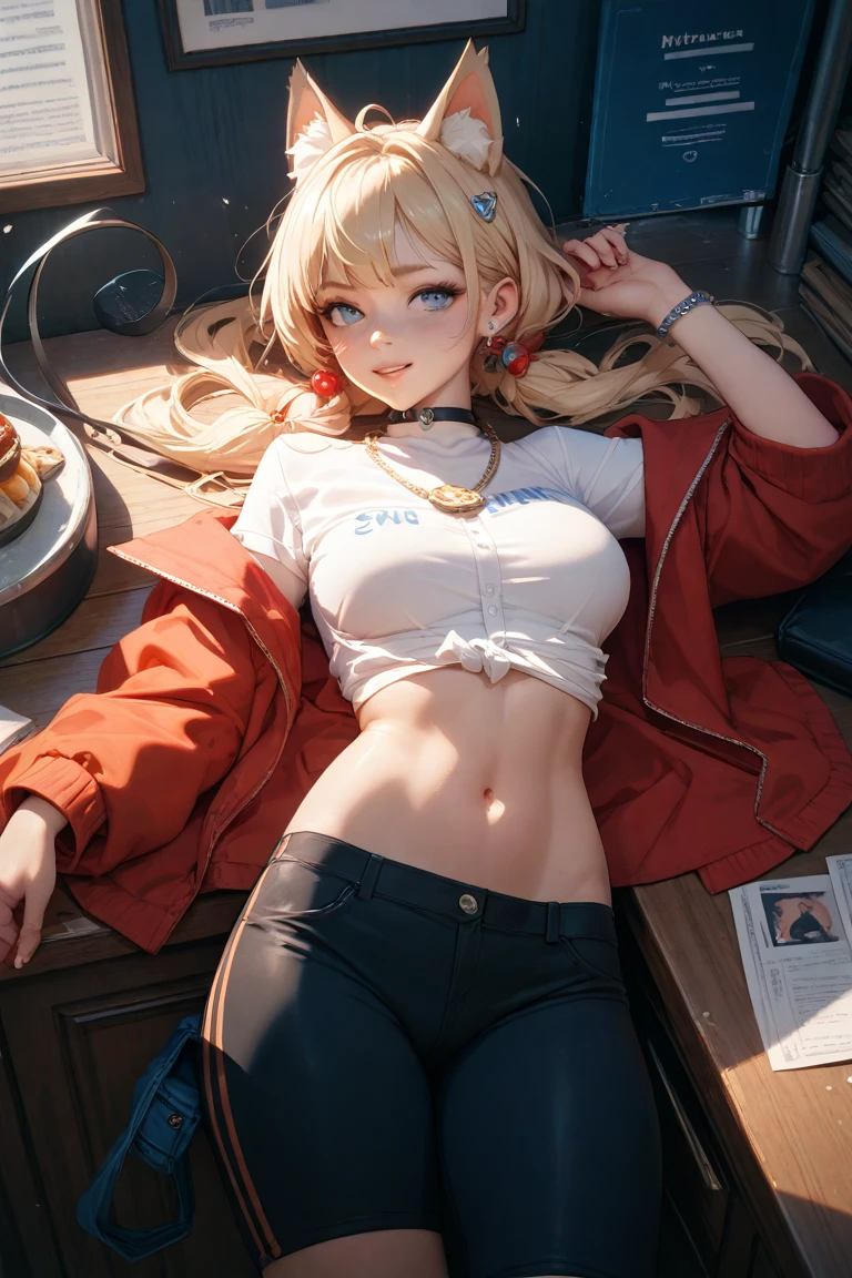Highest quality,Highest Resolution,A beautiful American girl with a crying face holding a drink,Belly button,Abdominal muscles,mini skirt,Knee-high stockings,sweat profusely,Very beautiful eyes,(((Tie the length of your clothes))),front,whole body,Tears,Dripping saliva,Bedroom,Night view outside the window,