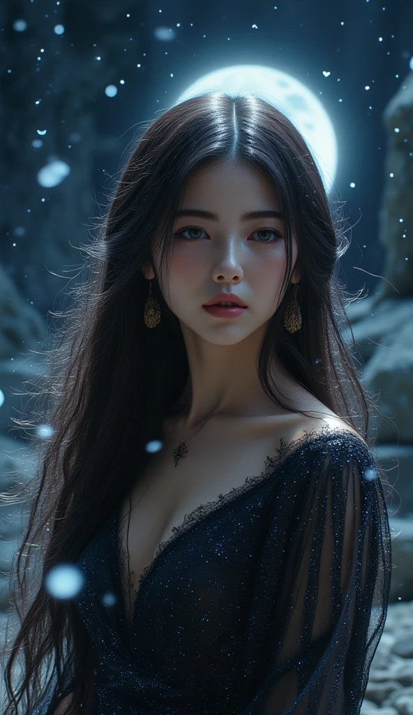 high resolution,High-resolution details,(snowstorm, desolving:1.3), Greg Rutkowski Style, Asian Girls,Lots of details, symmetry, Dark Fantasy, Dark Plants, complex, Tattoo, full of imagination, Very detailed