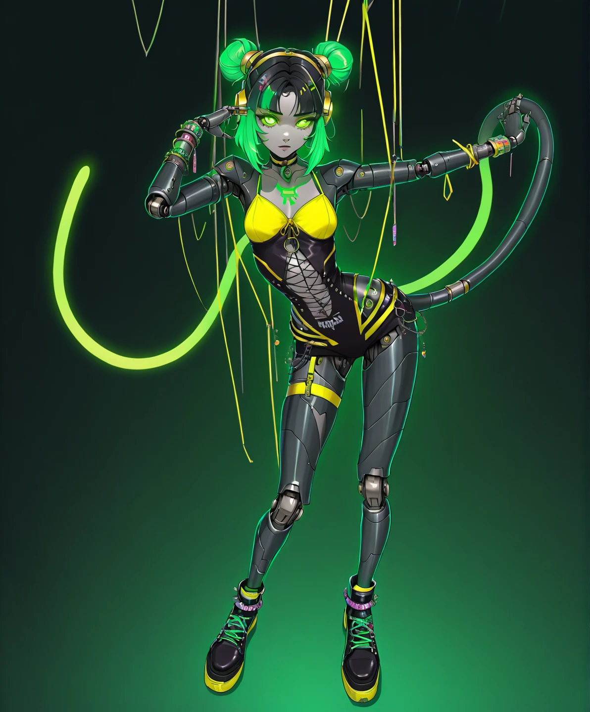 ((full body):2), {(Only one woman)}:((Wearing Samus Aran's cybernetic suit in all black with neon parts, extremely tight on her body):1.2), ((has extremely large breasts):1.2 ), (is looking at the viewer, making erotic poses, giving a small and simple smile):1.2). ((Alien dungeon full of slimy aliens and alien gear with neon lights):1.2), anime, anime style, 16k, UHD, masterpiece, ((high quality, high details):1.4)