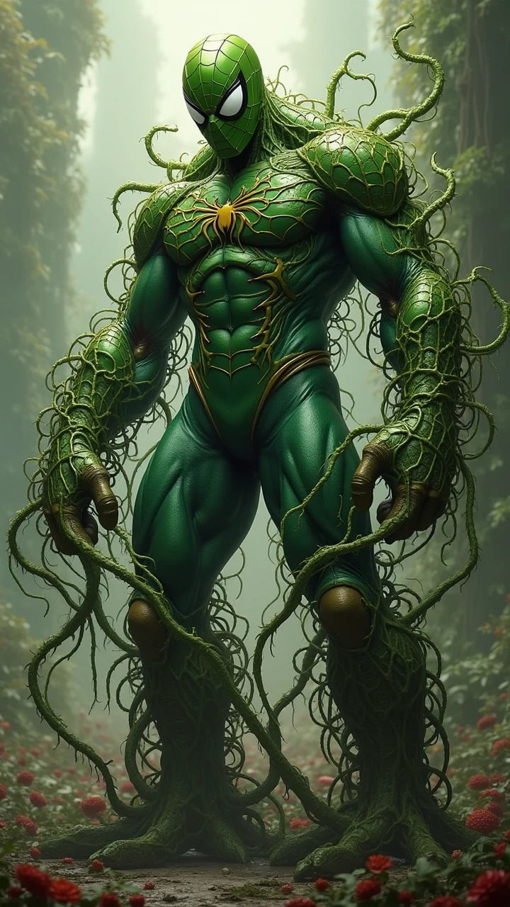 Height: 30 meters Appearance:
cos: Made from a dense mixture of intertwined vines, leaves and roots. Your skin is a combination of vibrant greens, with tones ranging from emerald to lime green. Parts of your body, like arms and legs, are adorned with flowers that bloom and close as he moves.
head: instead of a human head, Verdantus has a crown of twisted branches and colorful blooms, resembling the crown of a tree. His eyes are glowing orbs of greenish light, radiating a peaceful energy, More intense.
muka: Its face is composed of a rustic tree bark texture., and around the mouth there are small flowers that emit a soft perfume.
hands: Your fingers are thick roots, capable of extending and trapping enemies or anchoring themselves into the ground to gain strength.
Personalidade:
bravo: Verdantus is the protector of the forests and will react with fury against anyone who threatens nature., but his anger is directed and controlled, never chaotic.
lightness: Despite its grandeur and power, Verdantus exudes a sense of tranquility. He is a guardian who prefers to restore and protect, but does not hesitate to fight when necessary.
skills:
Vegetation Control: Verdantus can command the flora around him, making plants grow quickly, entangle enemies, or form barriers.
Regeneration: It is able to regenerate itself using the vital energy of nearby plants..
cloathing: When necessary, Verdantus can blend in with forests, becoming almost indistinguishable from the vegetation around it.
demeanor: He prefers to avoid conflicts, resolving situations peacefully when possible. however, if forests or the beings they protect are threatened, he rises with all his strength, showing his true fury.
