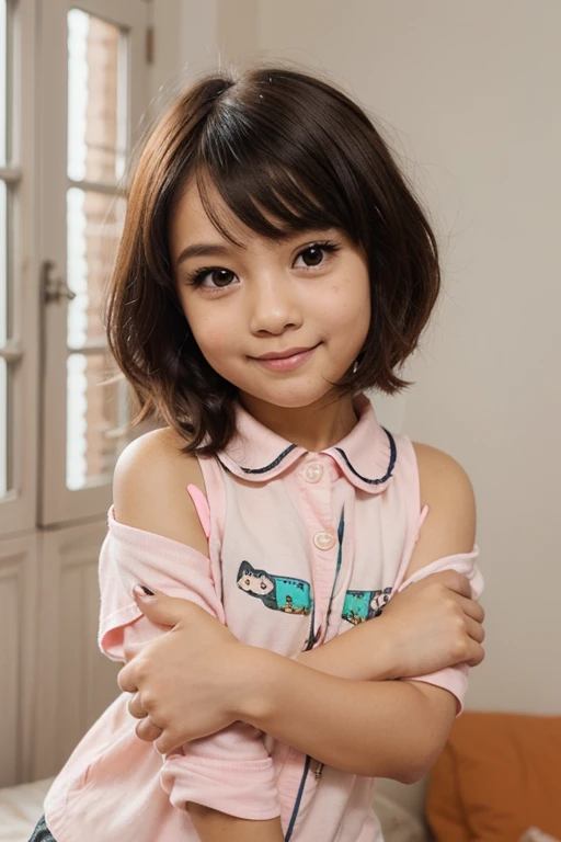 There was a small child in a pink jacket, nivanh chanthara, young girl, Cute young girl, Young Asian girl, young cute wan asian face, young child, yanjun cheng, south east asian with round face, Young and cute face, , xintong chen, kid, portrait of cute girl, full protrait --auto