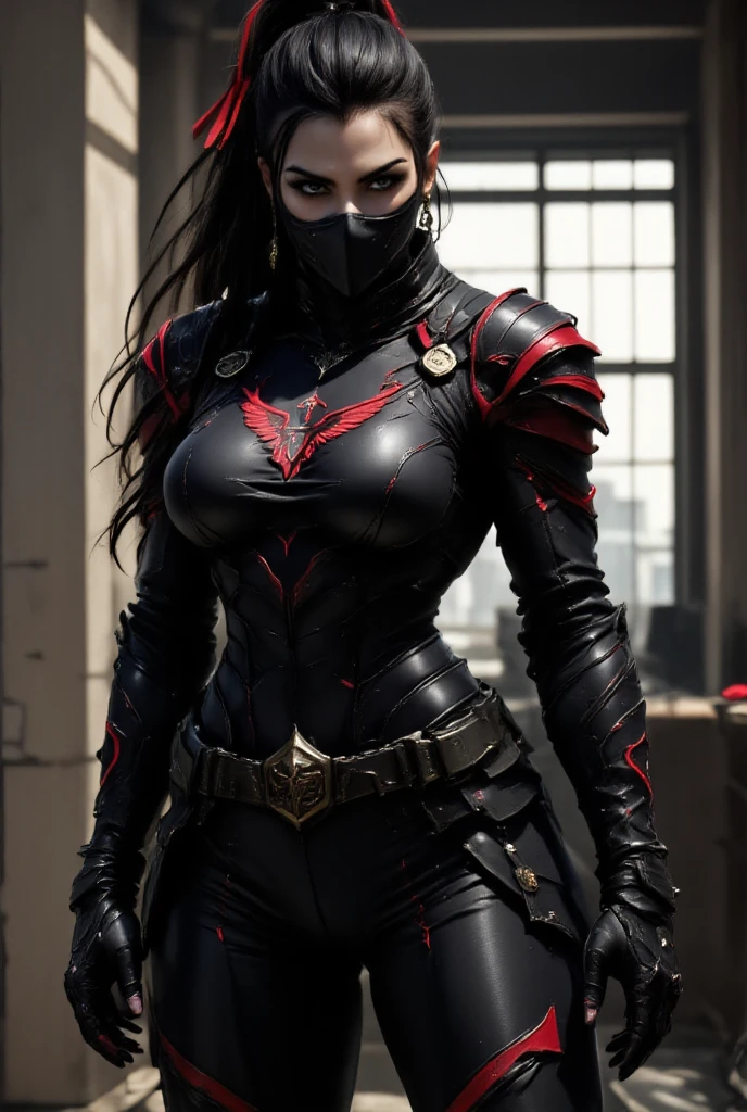 A "Negra-Aranha" is a fictional character from Marvel Comics. She is an alternate version of Mary Jane Watson, a namorada de Peter Parker (Homem-Aranha) em algumas realidades alternativas dos quadrinhos. Here is a description of it:
She moves with feline grace and a commanding presence., vestindo um traje negro que lembra o do Homem-Aranha, but with distinctive details that make it unique. The costume is a mix of black and silver, with elegant lines and an aerodynamic appearance that reflects its agility and dexterity.
Seus cabelos negros caem em ondas suaves sobre seus ombros, contrasting with the darkness of the costume and highlighting his bright and determined eyes. His mask covers part of his face, leaving only his eyes visible, that shine with fierce intensity behind the protective.
She is a skilled combatant, capable of facing any challenge that presents itself with a mixture of cunning, agility and strength. Their movements are fluid and precise, every gesture calculated to maximize your effectiveness in battle.
Enquanto ela se move pelas sombras da cidade, their presence is a reminder of the power and resilience of women. She is a protector of the innocent, a guardian of justice who fights tirelessly to protect those who cannot protect themselves. She is the Black Spider, a true heroine in her own right.