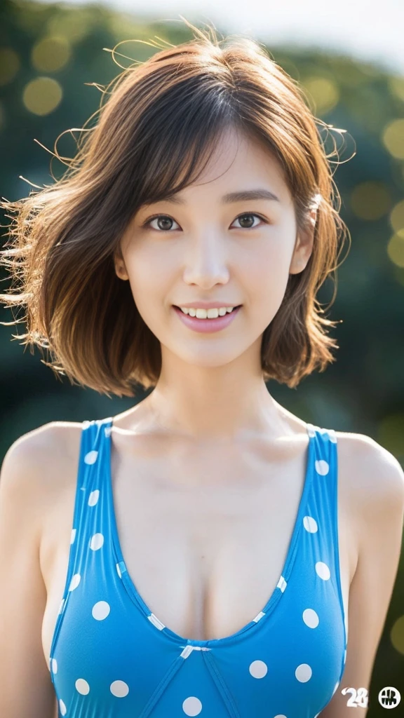 highest quality, masterpiece, Ultra-high resolution,8k, (Realistic:1.6), (Seated portrait) RAW Photos, 1 girl,((Night after work)),(Full of smiles, Showing teeth)), 22 years old,((Formal suit)),((turquoise short hair)),((Wear a bandana on your head)),((Looking up at the audience)),Face Focus:1.4,((Simple solid color background)), Image Media Chest)),((Smiling with teeth showing)),