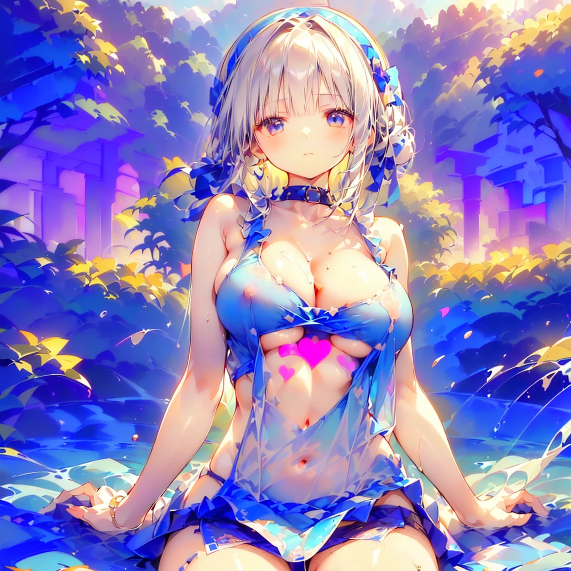 ((Finest quality)),(超A high resolution),(Ultra-detailed細),(Meticulous portrayal),((the most picturesque works of art),Ultra-Precision Art,The art of astounding depiction,Fantasyart:1.5, ((((Beautiful flowers々:1.5))), ((Body eroded by flowers:1.3)),(Glamorous body:1.3),fancy background effects、masterpiece、Fancy details、(NSFW 1.1), ((1girl in)), ((masutepiece)), ((Highly detailed:1.3)), In crystal clear water,beautiful woman entering the lake, ((long yellow hair)), Wet hair, Wearing a light transparent dress, clothed bathing, steam, (many petals floating on the lake:1.8), Early morning light, Ivory Gold AI, windows, Crepscular lighting, 、Lace sheer underwear、very very gigantic boobs、Transparent pink nipples、Transparent pink areola、lace and string shorts.、princess carry,Sexy lingerie with lace and strings,See-through sexy lingerie,Transparent lingerie、translucent dress、pearlsescent、pearls、Sexy Harness、Sexy garter belt、Sexy Stockings、Well equipped,intimate, rose garden、Multicolored roses、lake with floating roses、Lying down、Open legs、Spread your legs、Open thighs、Immersion in water、Wet body、splash water、gorgeous flower decoration、big flowers、stylish hair、Moon, lantern, Night, Solo, playing in the water, Water, hair flower, flower, Outdoors, skyporn, full Moon, Rain, lantern, wet clothes, skyporn, wet hair (((masutepiece),(the Extremely Detailed CG Unity 8K Wallpapers),Best Quality,Cinematic lighting,Detailed background,Beautiful detailed eyes,Bright pupils, (extremely delicate and beautiful),(Beautiful and detailed eyes description), Ultra-detailed,masutepiece,)),((Yellow eyes))、