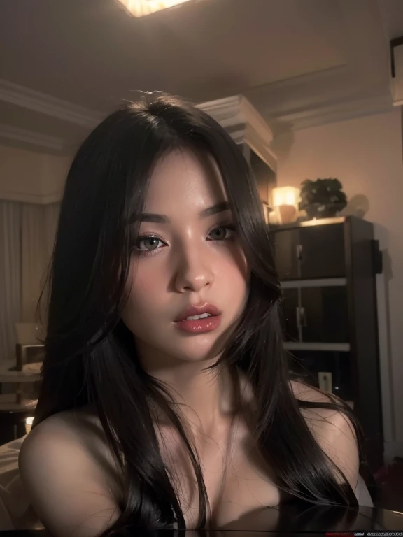 Blonde Korean girl with pink fluffy lips [32K HD]