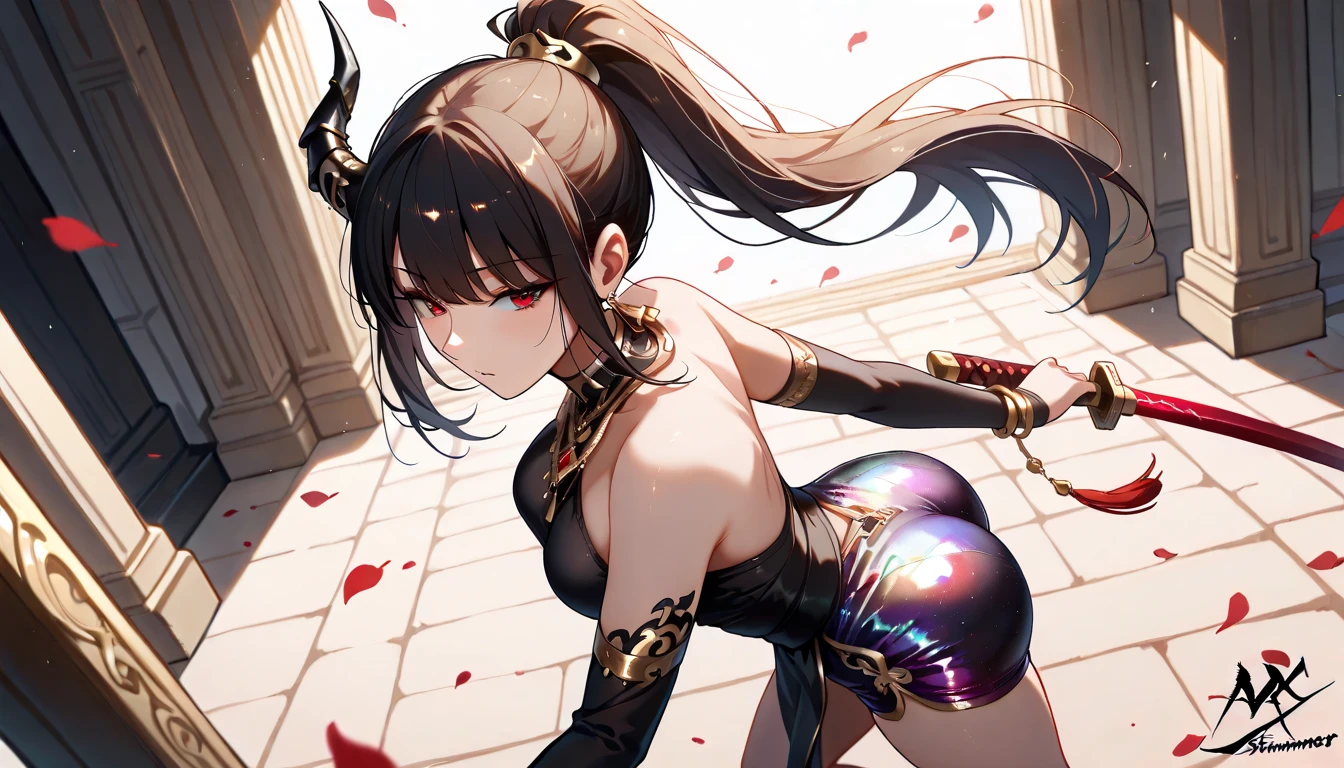 Monster Hunter China dress big breasts barefoot