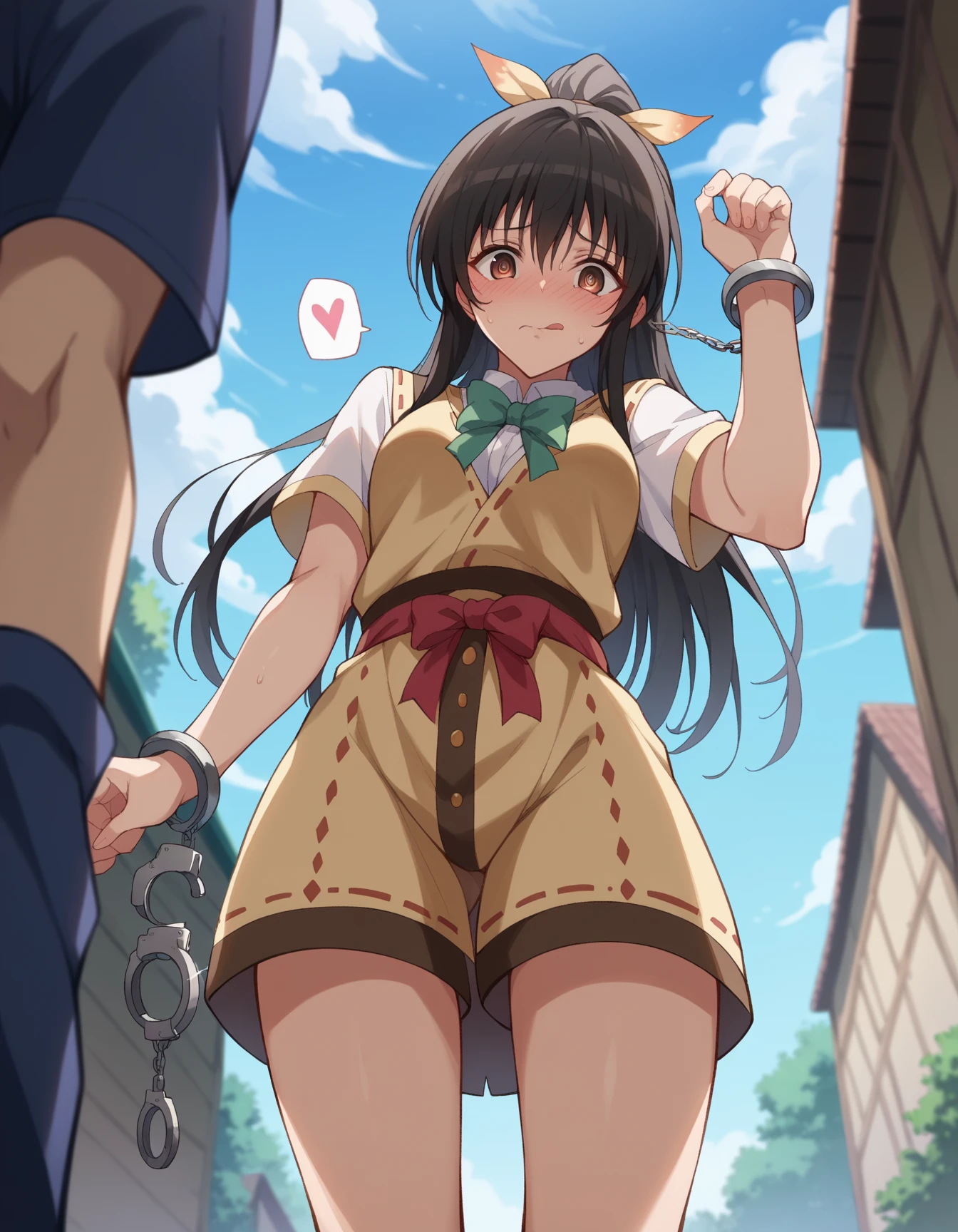Young girl with black hair, long twintail, twintail hairstyle, (blue eyes), ((small bushy eyebrows)), wearing gothic lolita clothing, lolicon , to school, bored eyes, bored face (Zankuro) drawing style by zankuro artist, Zancrow style, image uploaded in R34, walking to school, flirty smile , suddenly having sex in public, ((doggy style sex)), ((public sex )) naked ass in the male crotch, old man , ((being raped by a decrepit old man in a dirty alley,