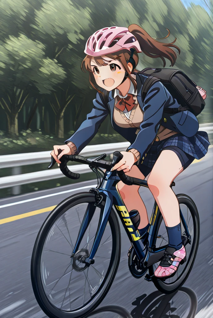 large breasts, Expressway ,Heavy snow, , , large breasts, solo,  nipple, ride a bicycle