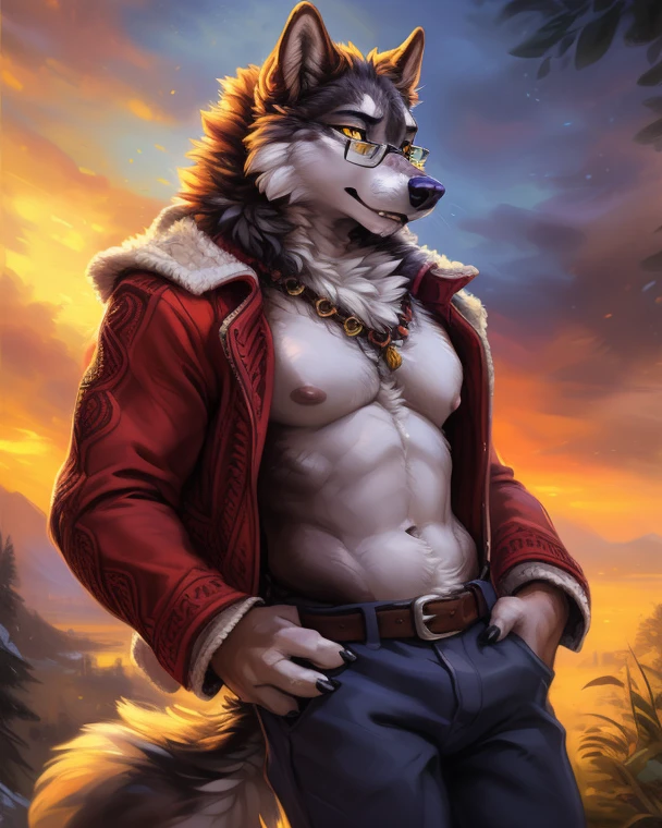 (masterpiece, Best Quality:1.2), free standing, deer, detailed face, detailed body, 5 fingers, Detailed hands, strong abs, pair of nipples, defined pectorals, green eyes, detailed eyes, short hair same coat color, 2 arms , pen, homosexual, tribal clothing, por pache riggs