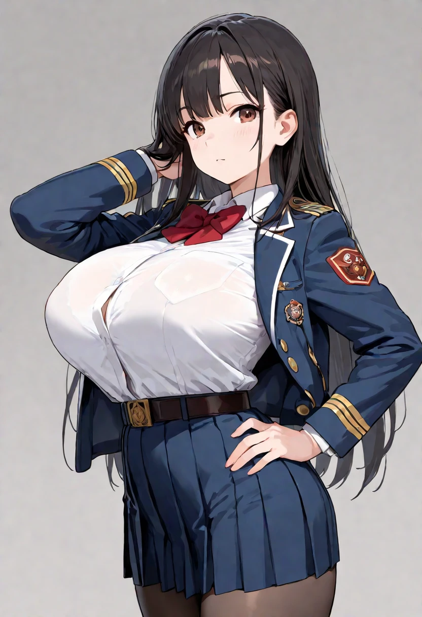Super big breasts、17 years old、One Woman、uniform