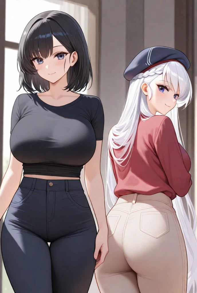 high quality, very detailed, 8k, character design, (realistic cartoon, intricate details), 2.5 D, cartoon animation style, dead or alive character, 5 mild american women, 5 mature women in 1 single image, USA girls, different hair color, red hair, blue hair,black hair, brown hair, white hair, purple hair, different hairstyle, bun, double bun,braid,double braids, ponytail, pigtails, open, short, medium, long, silky, different hair length, different eye shapes and eye colors, different facial features, american female facial features, all having black or brown skin tones, all completely naked and necklace, bangles and garters, all having curvaceous figure and XL huge breasts, strong thighs, toned stomach, all completely naked with bodies drenched in semen, drowned in cum, giving lusty expressions, night city in background, standing under a street light, sharp light focus, light and shadow