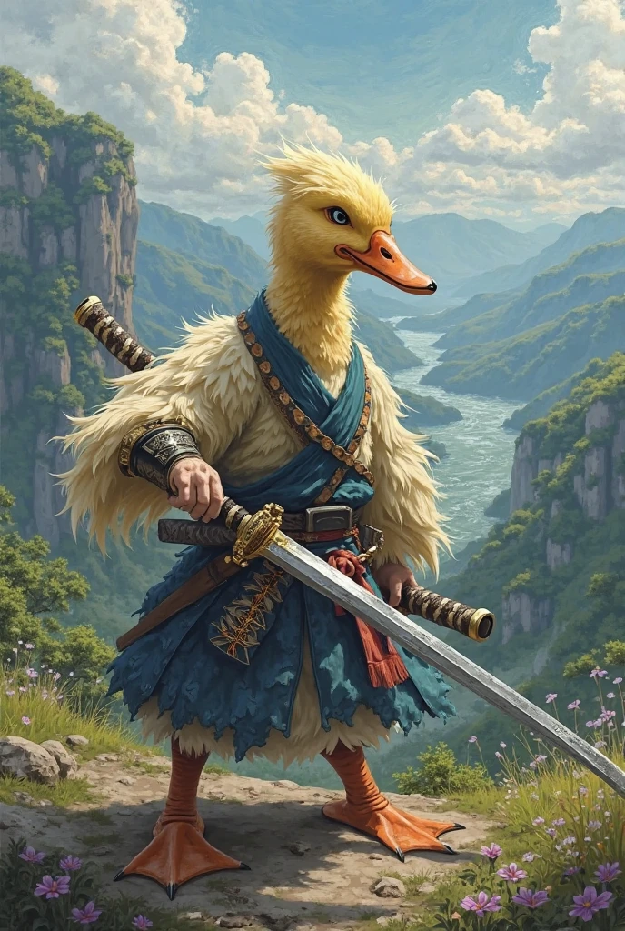 painting of a armored anthro chocobo warrior in an ancient marketplace (by Tom Bartek:1.3), somber and solemn, beautiful and hypnotic, (final fantasy tactics:1.2)
<lora:Tom_Bartek_Style_XL:1.0>