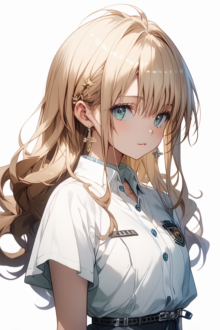 future clothing design　near future　uniform　beautiful girl　Short sleeve　LONG HAIR　Yuuki Mikan　 Hair