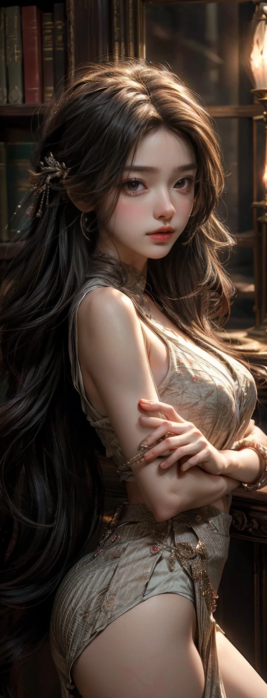 ((best quality)), ((ultra res)), ((photorealistic:1.4)), (intricate details), 17 years old, black hair, perfect face, make up :1.5, light on face, face detail.