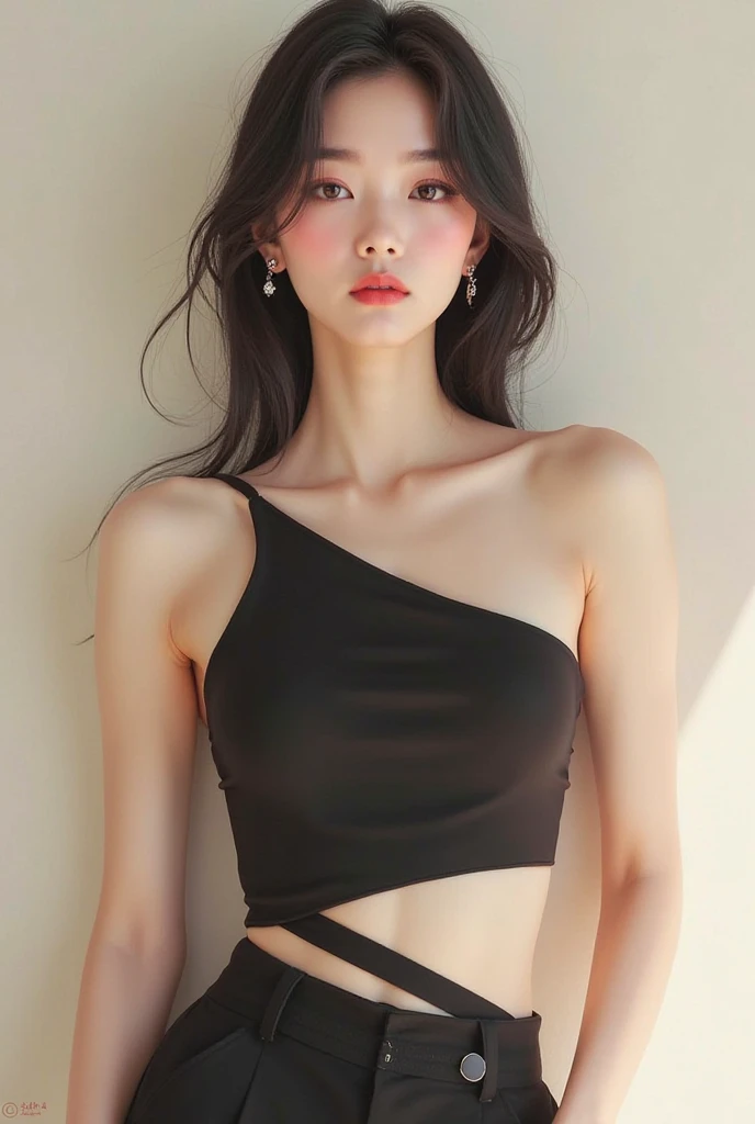 renaissance girl, age is 18 years old, Wearing black underwear., perfect body model, red cheeks, soft focus, Castle backdrop, nude, Nude Girl, bare body