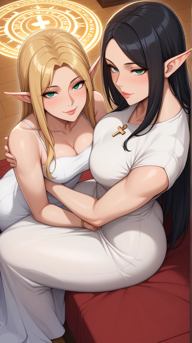 ,Luxury mansion in the suburbs, (4+girls:1.5)、Maids spread their legs and lick each other's clitoris、Intense、Intense orgasm facial expression、Intense orgasmic spasms、Full Color